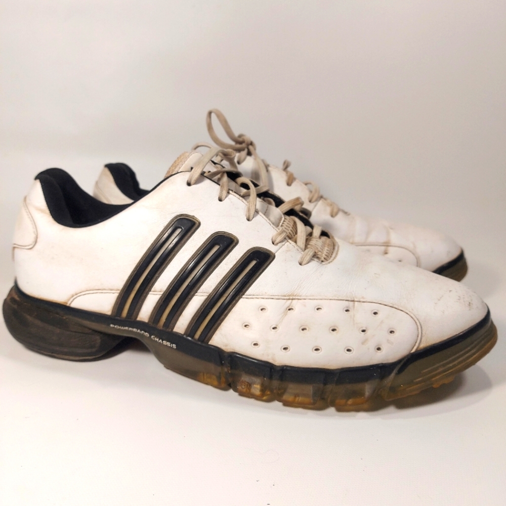 Adidas Powerband Chassis AdiPrene Black White Mens Golf Shoes Size 11.5